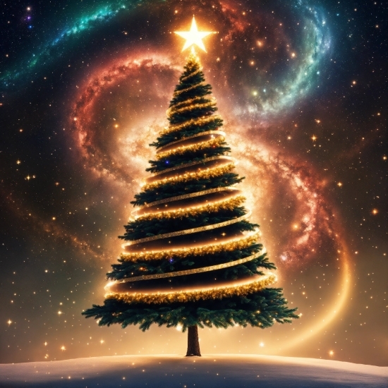 Christmas Tree, Atmosphere, World, Light, Nature, Sky