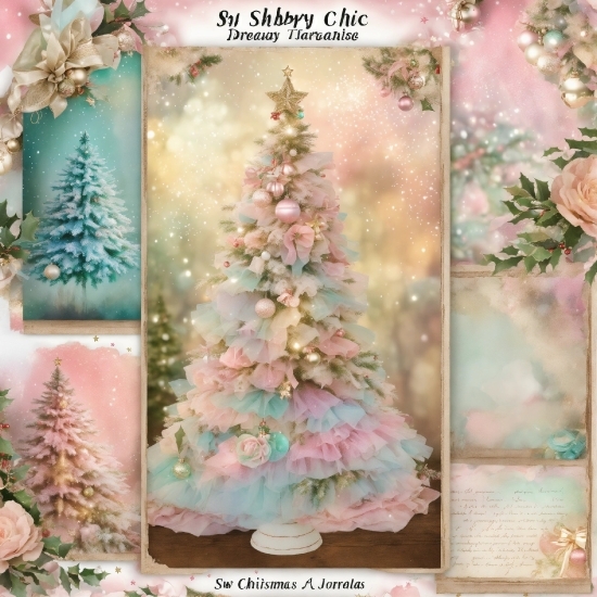 Christmas Tree, Branch, Christmas Ornament, Pink, Plant, Evergreen