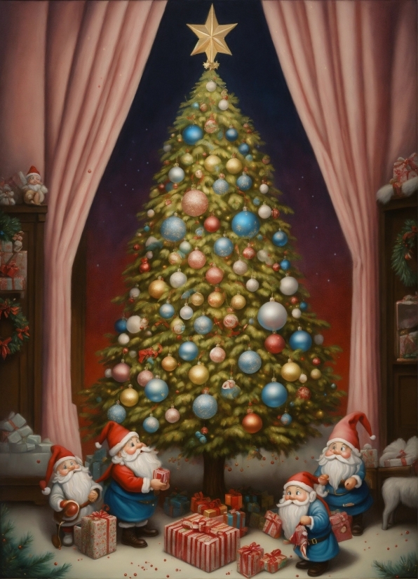 Christmas Tree, Christmas Ornament, Blue, Holiday Ornament, Interior Design, Wood