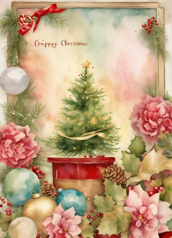 Christmas Tree, Christmas Ornament, Botany, Plant, Holiday Ornament, Pink