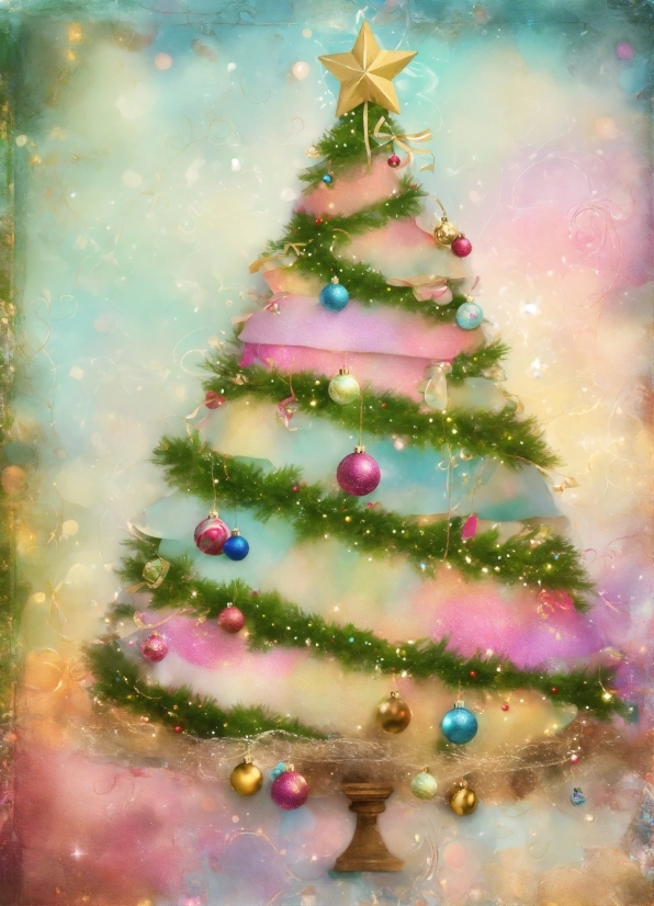 Christmas Tree, Christmas Ornament, Branch, Larch, Purple, Holiday Ornament