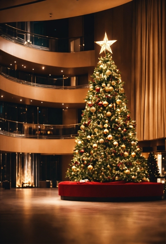 Christmas Tree, Christmas Ornament, Building, Interior Design, Architecture, Christmas Decoration