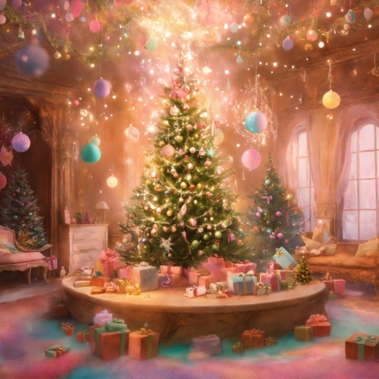 Christmas Tree, Christmas Ornament, Decoration, Light, Holiday Ornament, Branch
