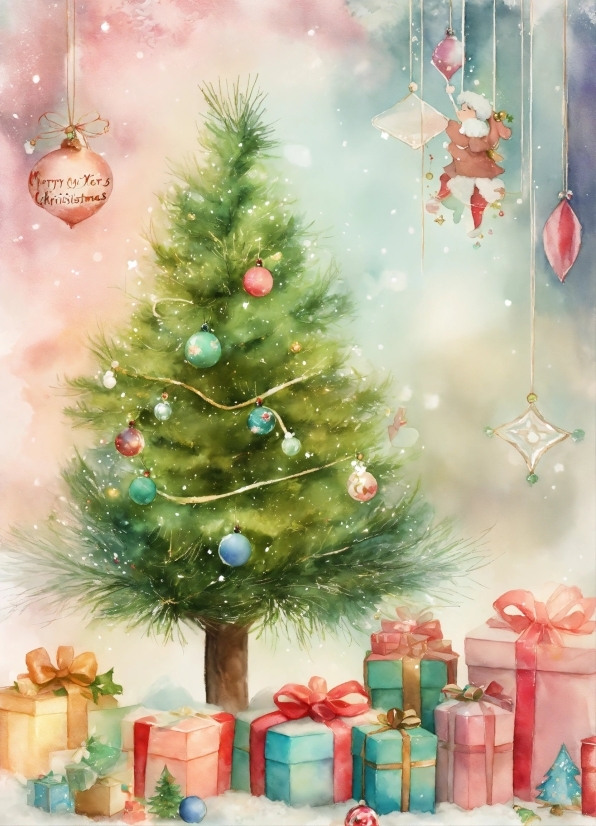 Christmas Tree, Christmas Ornament, Green, Blue, Nature, Holiday Ornament