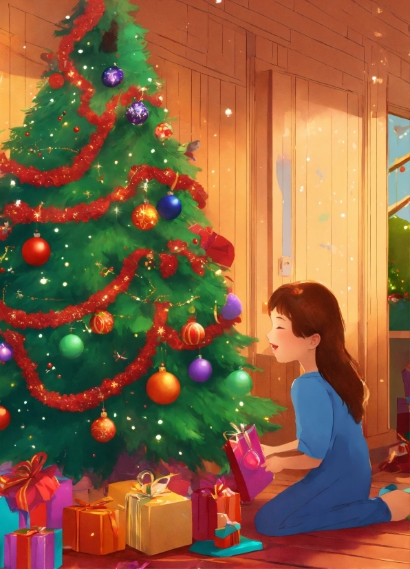 Christmas Tree, Christmas Ornament, Green, Decoration, Plant, Interior Design