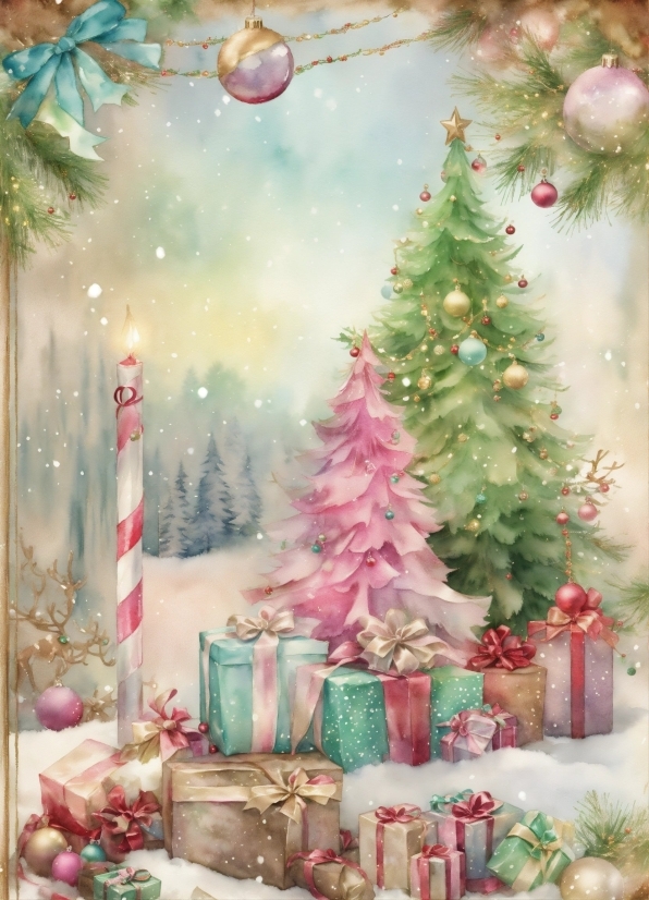 Christmas Tree, Christmas Ornament, Green, Holiday Ornament, Branch, Interior Design