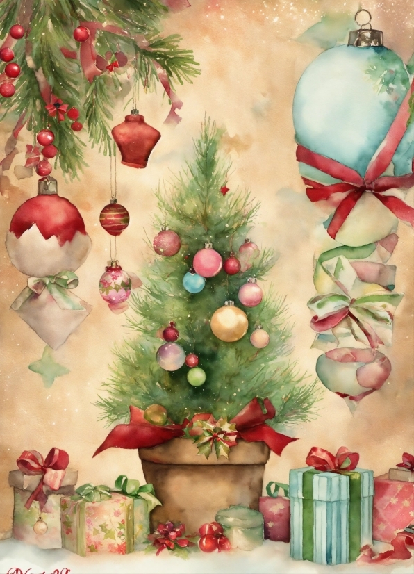 Christmas Tree, Christmas Ornament, Green, Holiday Ornament, Branch, Plant