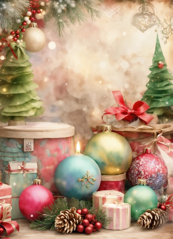 Christmas Tree, Christmas Ornament, Green, Holiday Ornament, Lighting, Christmas Decoration