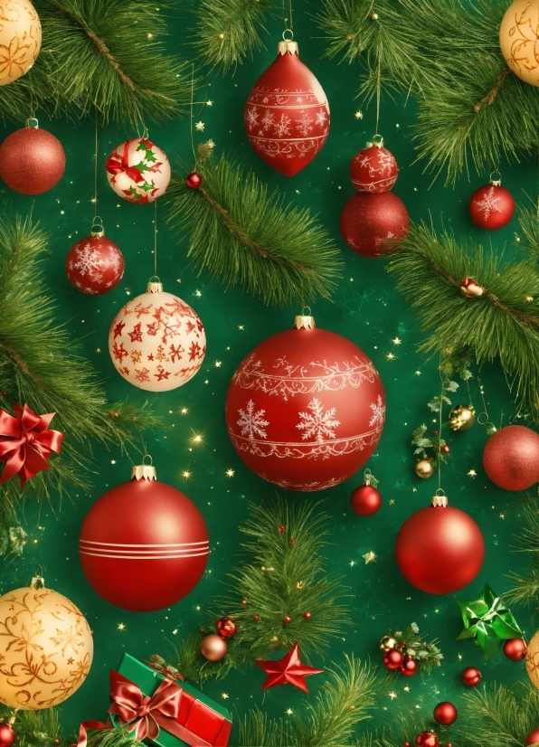 Christmas Tree, Christmas Ornament, Green, Light, Holiday Ornament, Branch