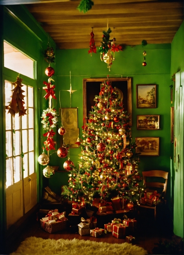 Christmas Tree, Christmas Ornament, Green, Plant, Holiday Ornament, Wood
