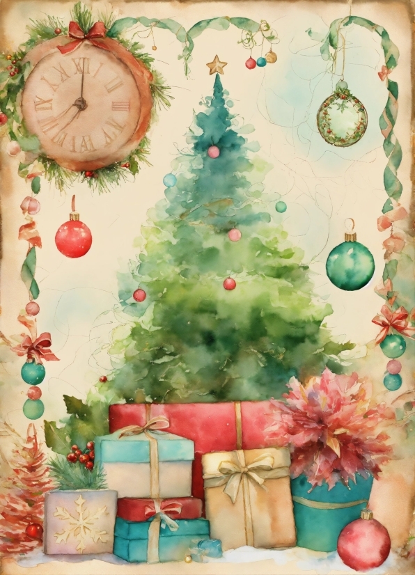 Christmas Tree, Christmas Ornament, Green, Property, Photograph, Blue