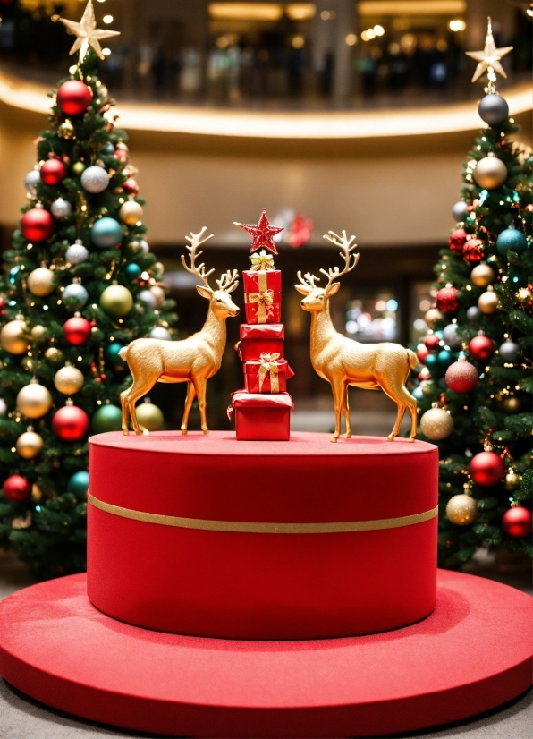 Christmas Tree, Christmas Ornament, Green, White, Light, Holiday Ornament