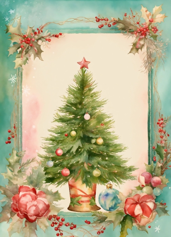 Christmas Tree, Christmas Ornament, Holiday Ornament, Botany, Branch, Rectangle