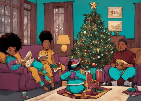 Christmas Tree, Christmas Ornament, Interior Design, Holiday Ornament, Sharing, Living Room