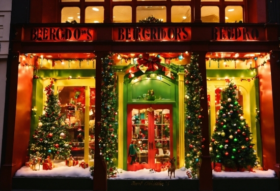 Christmas Tree, Christmas Ornament, Light, Architecture, Interior Design, Decoration