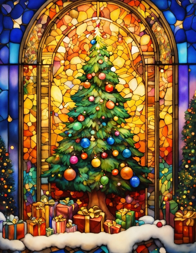 Christmas Tree, Christmas Ornament, Light, Blue, Holiday Ornament, Interior Design