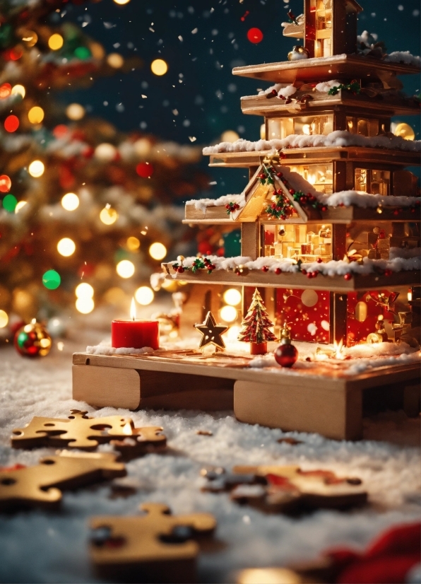 Christmas Tree, Christmas Ornament, Light, Building, Decoration, Christmas Decoration