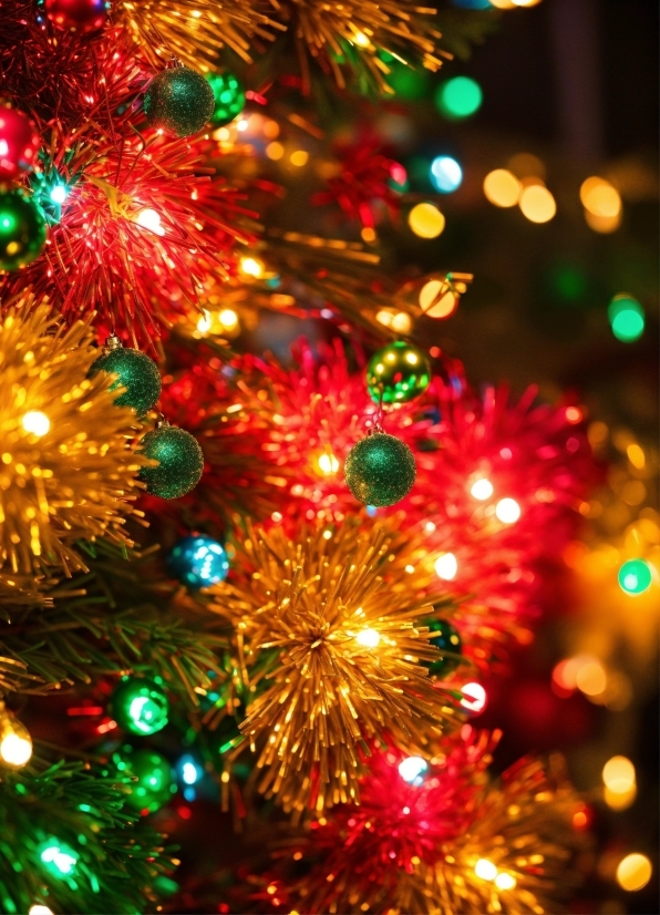 Christmas Tree, Christmas Ornament, Light, Gold, Holiday Ornament, Organism