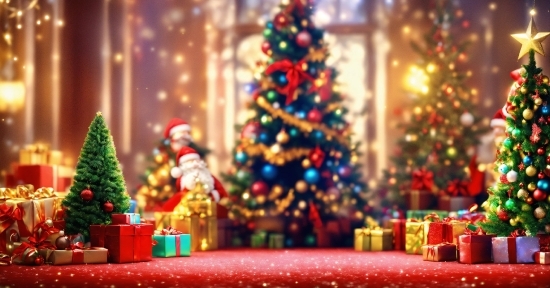 Christmas Tree, Christmas Ornament, Light, Green, Holiday Ornament, Interior Design