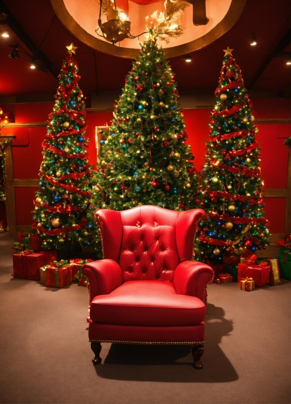 Christmas Tree, Christmas Ornament, Light, Green, Holiday Ornament, Interior Design