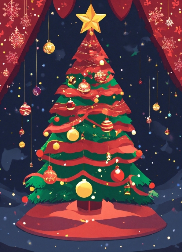Christmas Tree, Christmas Ornament, Light, Green, Nature, Holiday Ornament