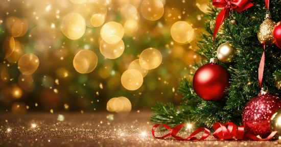 Christmas Tree, Christmas Ornament, Light, Holiday Ornament, Gold, Ornament