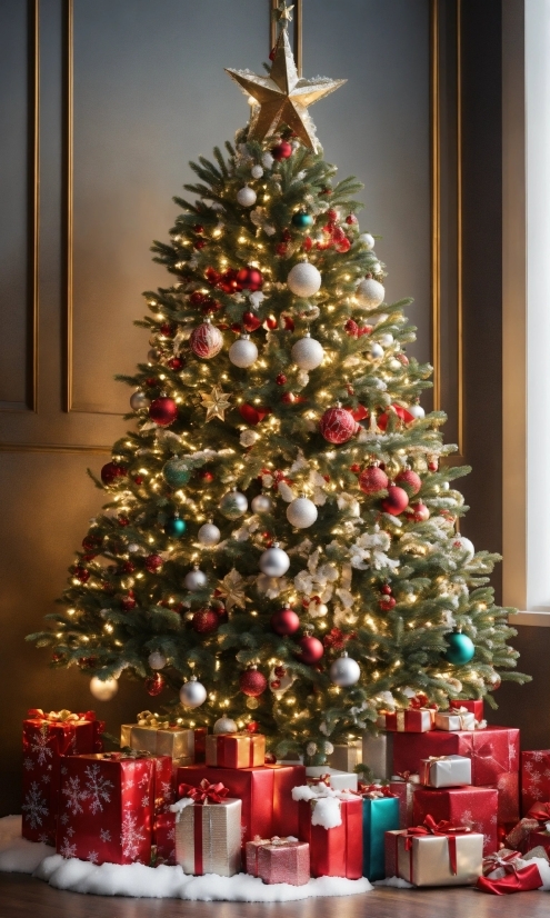 Christmas Tree, Christmas Ornament, Light, Holiday Ornament, Interior Design, Tree