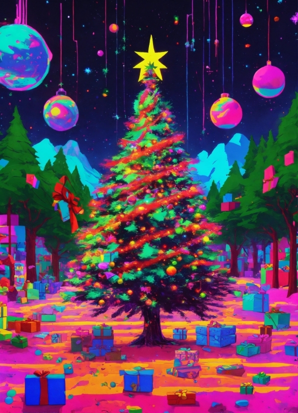 Christmas Tree, Christmas Ornament, Light, Holiday Ornament, Plant, Christmas Decoration