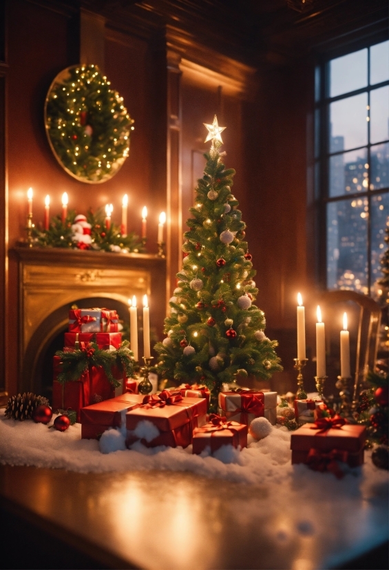 Christmas Tree, Christmas Ornament, Light, Holiday Ornament, Plant, Interior Design