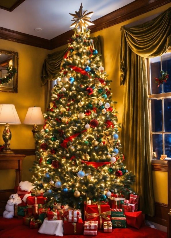 Christmas Tree, Christmas Ornament, Light, Holiday Ornament, Wood, Interior Design