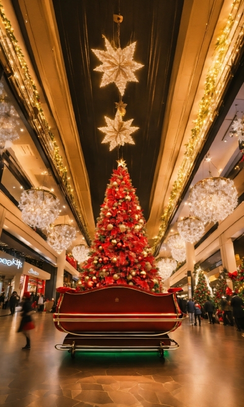 Christmas Tree, Christmas Ornament, Light, Lighting, Architecture, Decoration