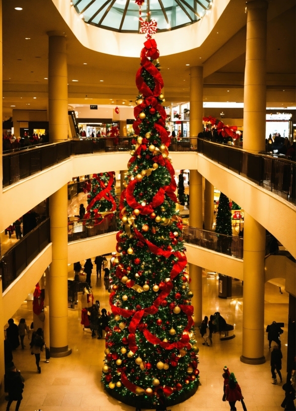 Christmas Tree, Christmas Ornament, Light, Lighting, Architecture, Interior Design