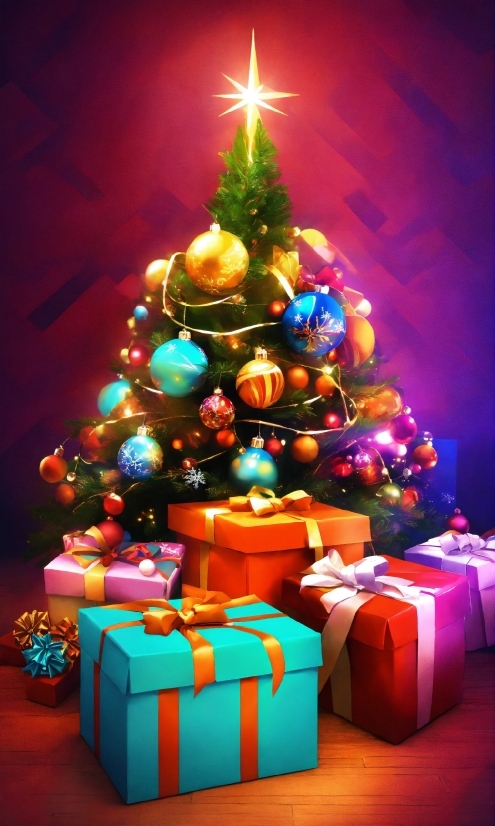 Christmas Tree, Christmas Ornament, Light, Lighting, Holiday Ornament, Evergreen