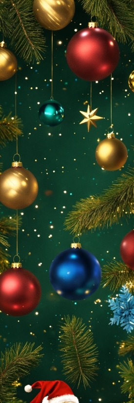 Christmas Tree, Christmas Ornament, Light, Nature, Green, Blue