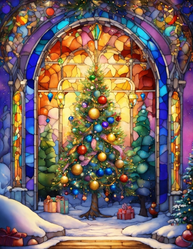 Christmas Tree, Christmas Ornament, Light, Nature, Interior Design, Architecture