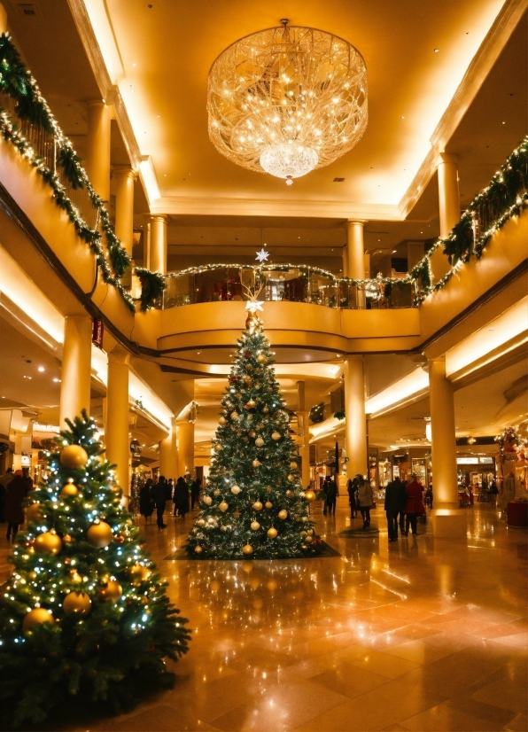Christmas Tree, Christmas Ornament, Light, Plant, Decoration, Interior Design