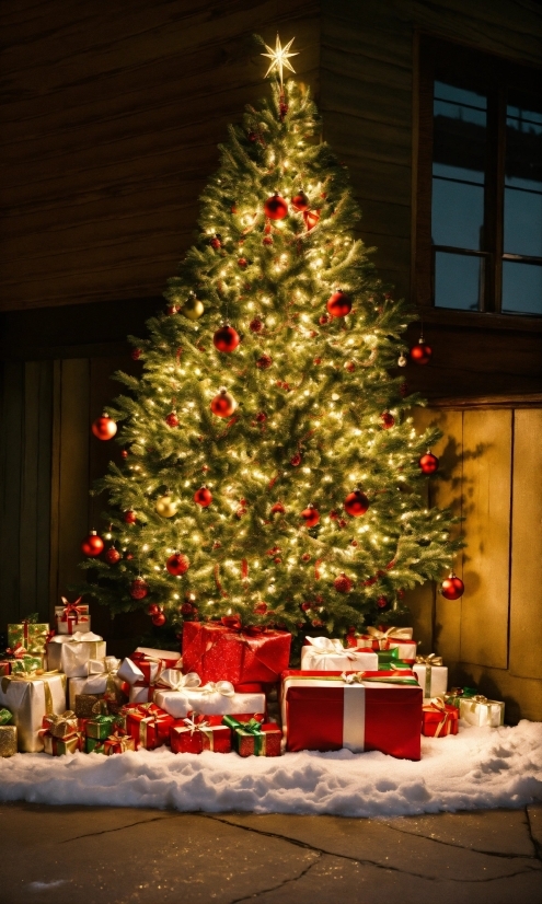 Christmas Tree, Christmas Ornament, Light, Plant, Holiday Ornament, Branch