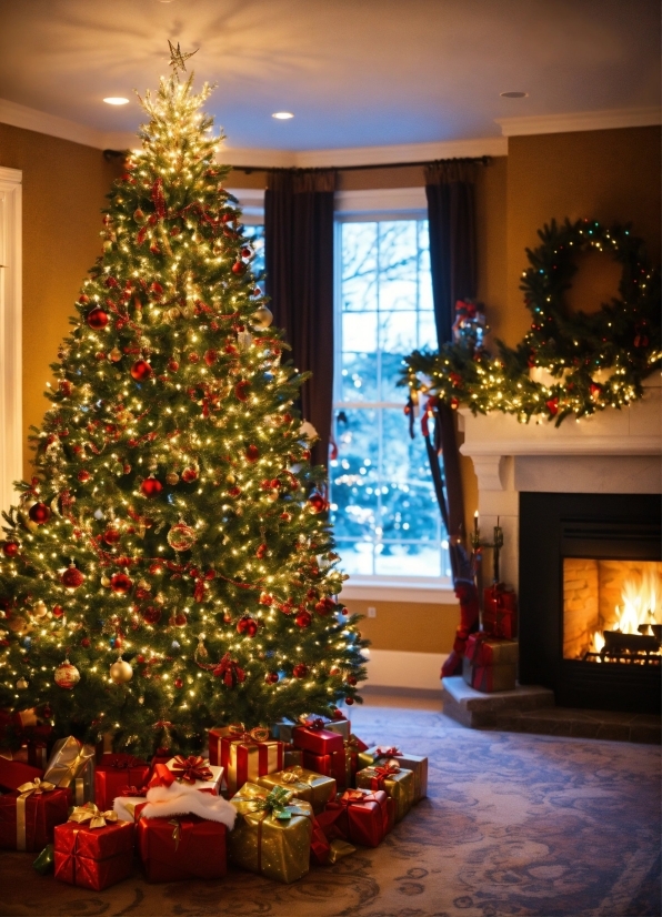 Christmas Tree, Christmas Ornament, Light, Plant, Holiday Ornament, Interior Design