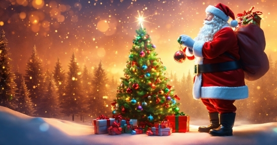 Christmas Tree, Christmas Ornament, Light, Snow, World, Christmas Decoration