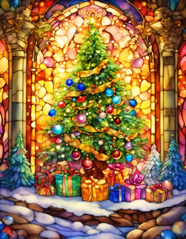 Christmas Tree, Christmas Ornament, Light, Window, Holiday Ornament, Ornament