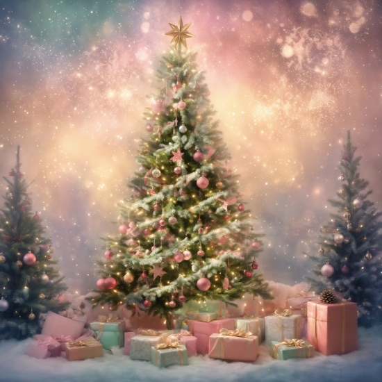 Christmas Tree, Christmas Ornament, Light, World, Leaf, Branch