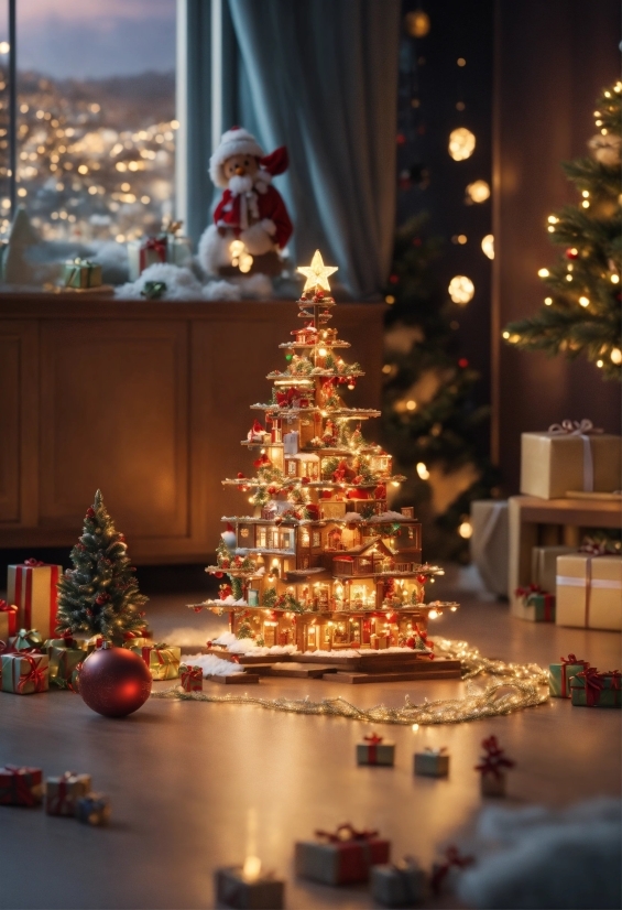 Christmas Tree, Christmas Ornament, Light, World, Lighting, Interior Design