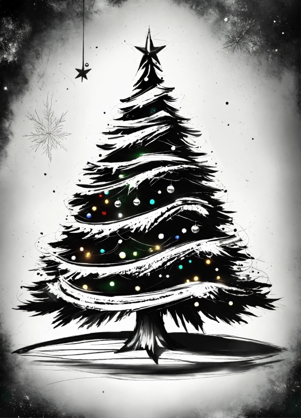 Christmas Tree, Christmas Ornament, Light, World, Sky, Branch