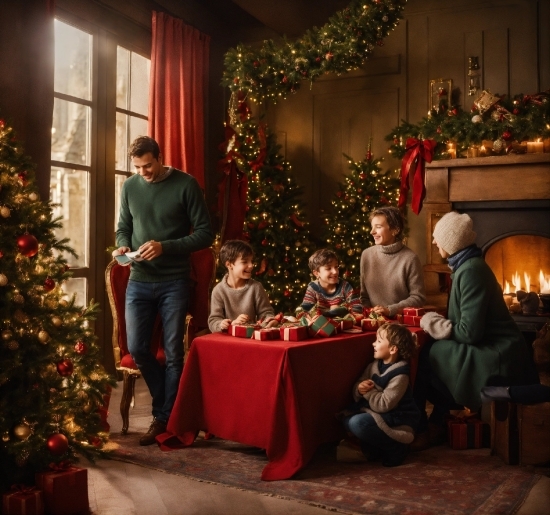 Christmas Tree, Christmas Ornament, Lighting, Christmas Decoration, Holiday Ornament, Table