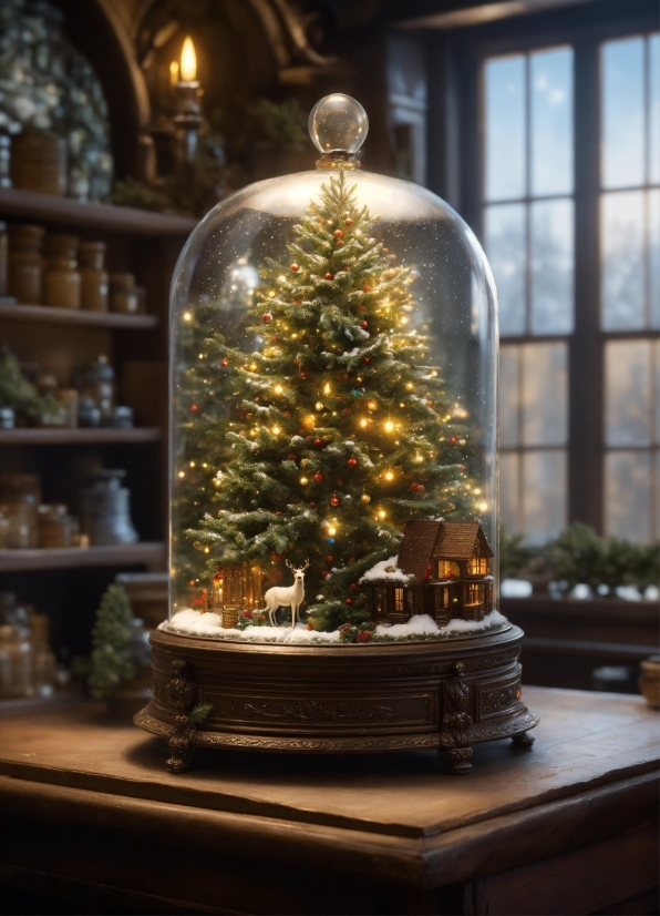 Christmas Tree, Christmas Ornament, Lighting, Window, Holiday Ornament, Christmas Decoration