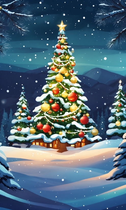 Christmas Tree, Christmas Ornament, Nature, Branch, World, Tree