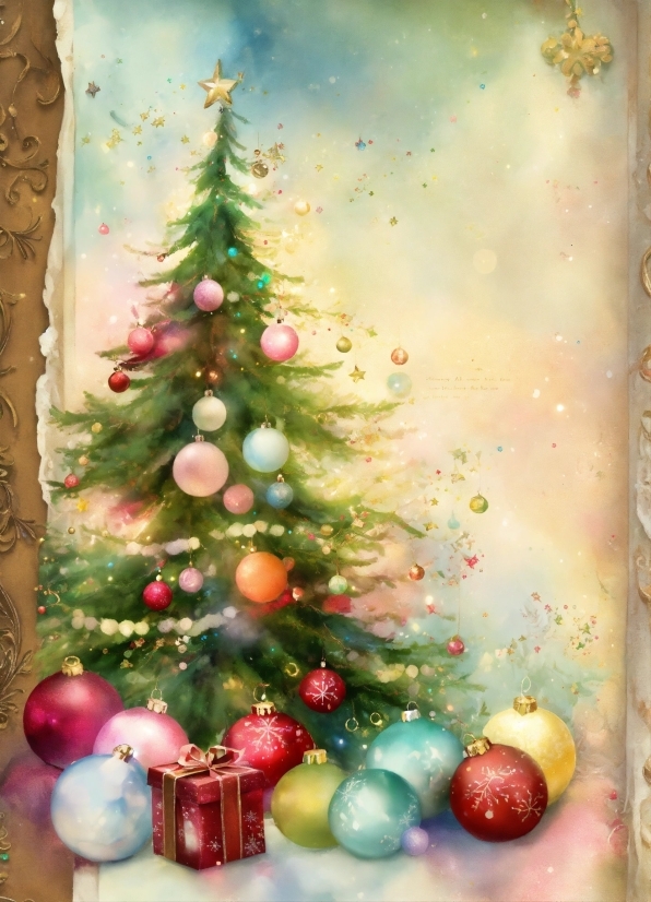Christmas Tree, Christmas Ornament, Photograph, Light, Green, Nature