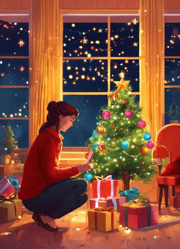 Christmas Tree, Christmas Ornament, Photograph, Light, Holiday Ornament, Lighting