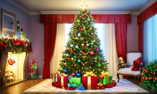 Christmas Tree, Christmas Ornament, Plant, Decoration, Green, Blue