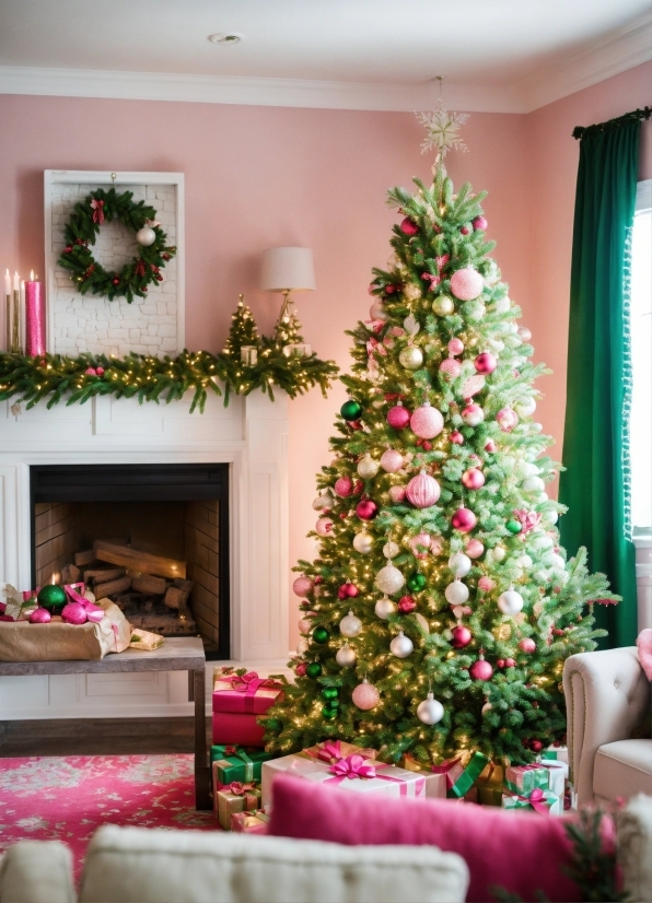 Christmas Tree, Christmas Ornament, Plant, Decoration, Interior Design, Wood